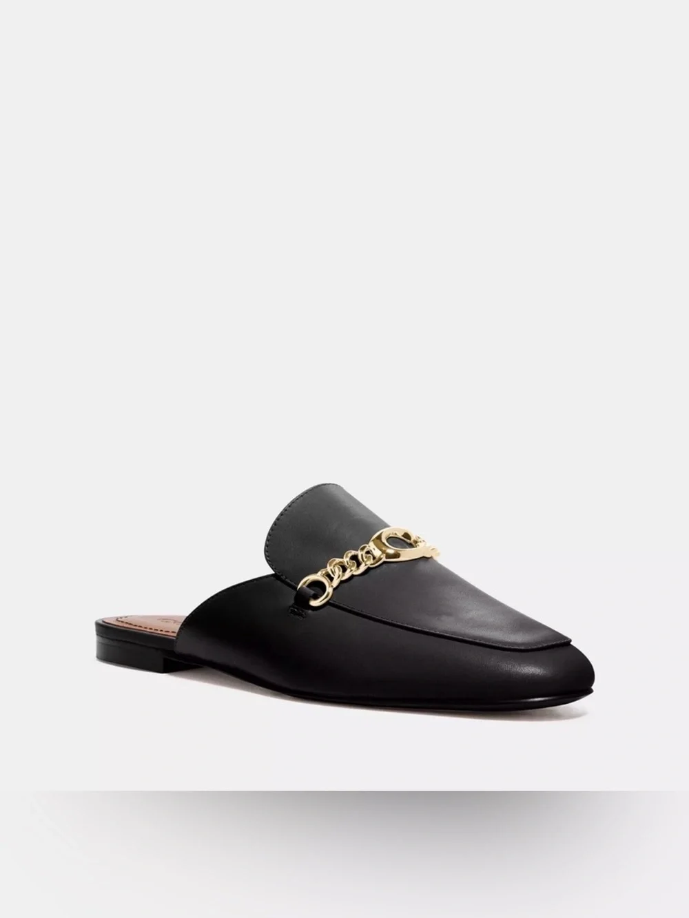 Coach Black Sofi Leather Slides